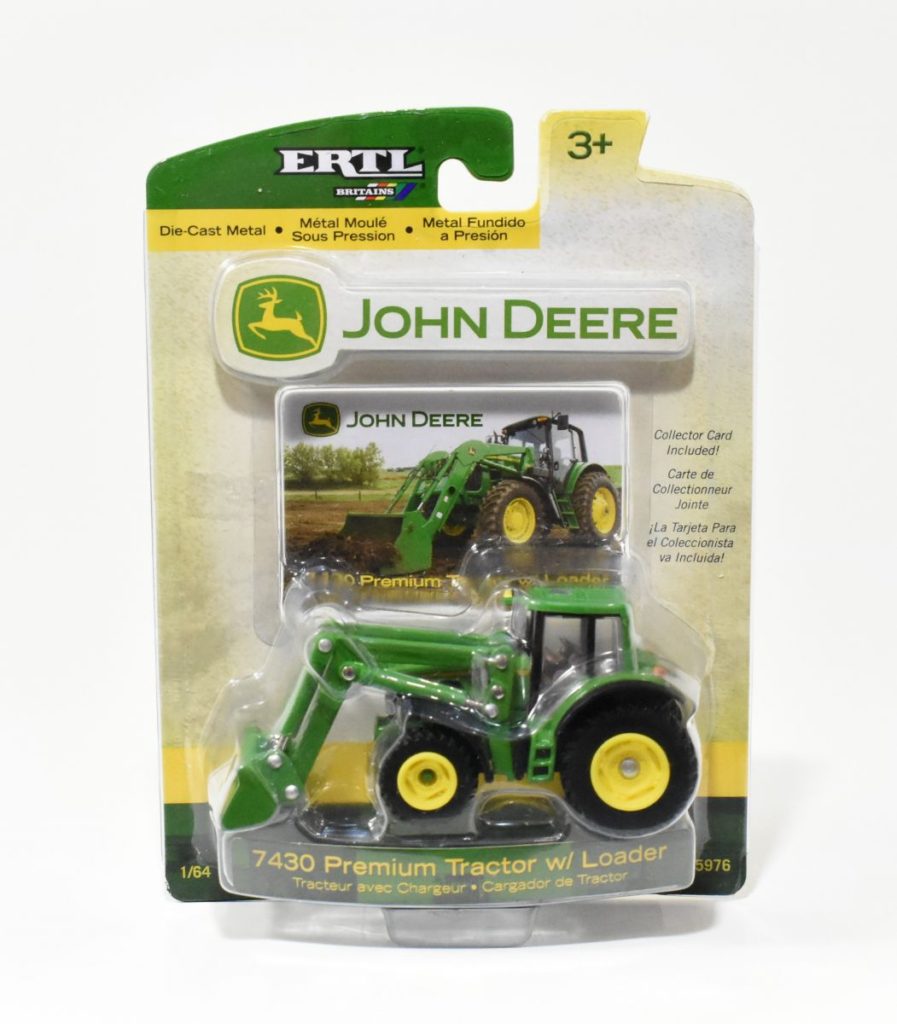 1 64 John Deere 7430 FWA Premium Tractor W Loader Collector Card