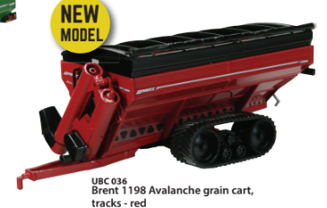 Brent Avalanche Grain Cart Auger Wagon With Tracks Red