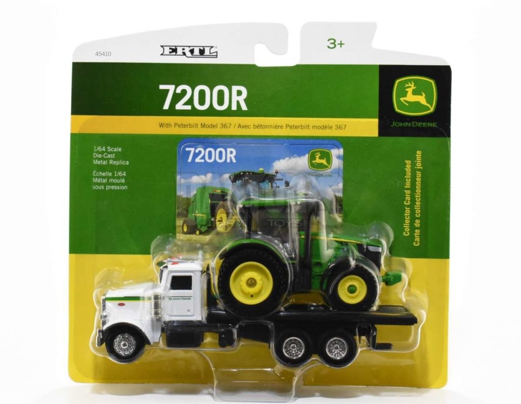 1/64 John Deere 7200R Tractor With Peterbilt Model 367 Dealer Flatbed ...