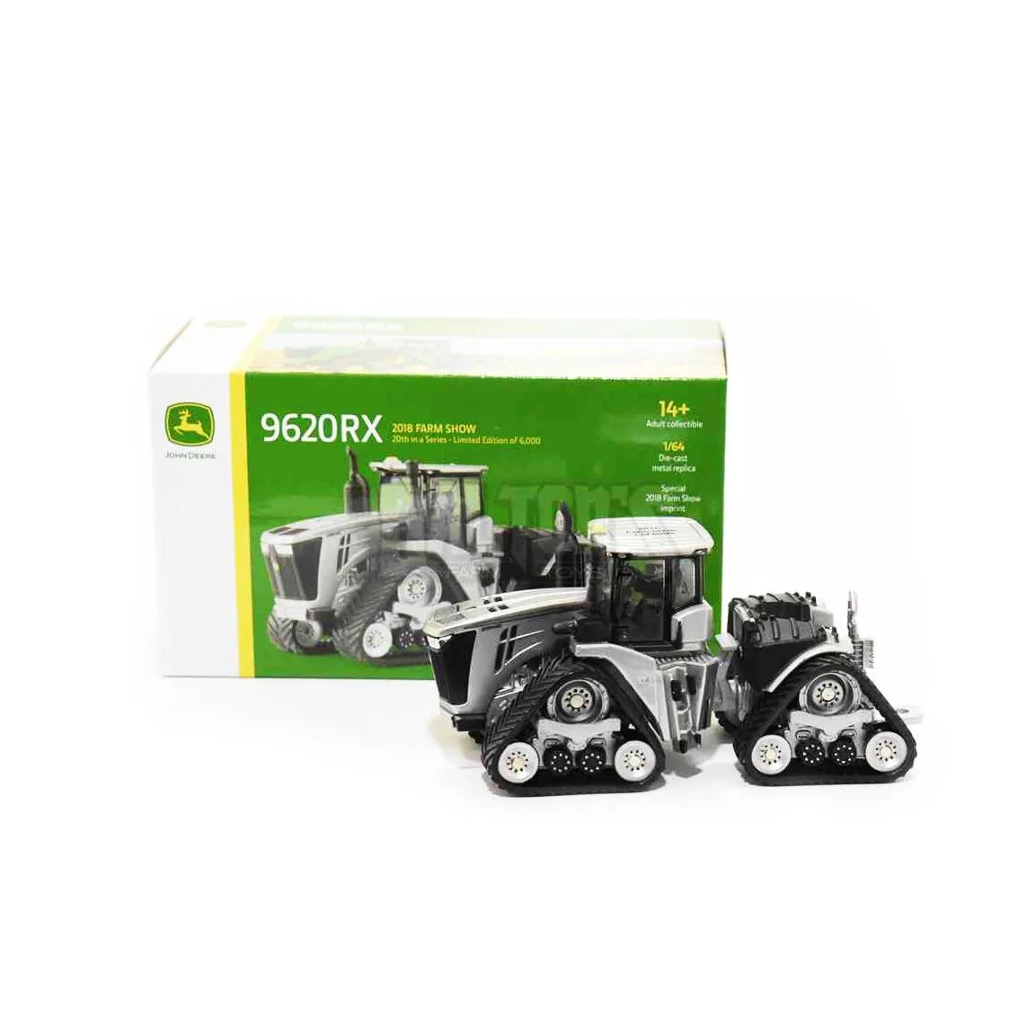 1/64 John Deere 9620RX Tractor, 2018 Farm Show Edition, Silver