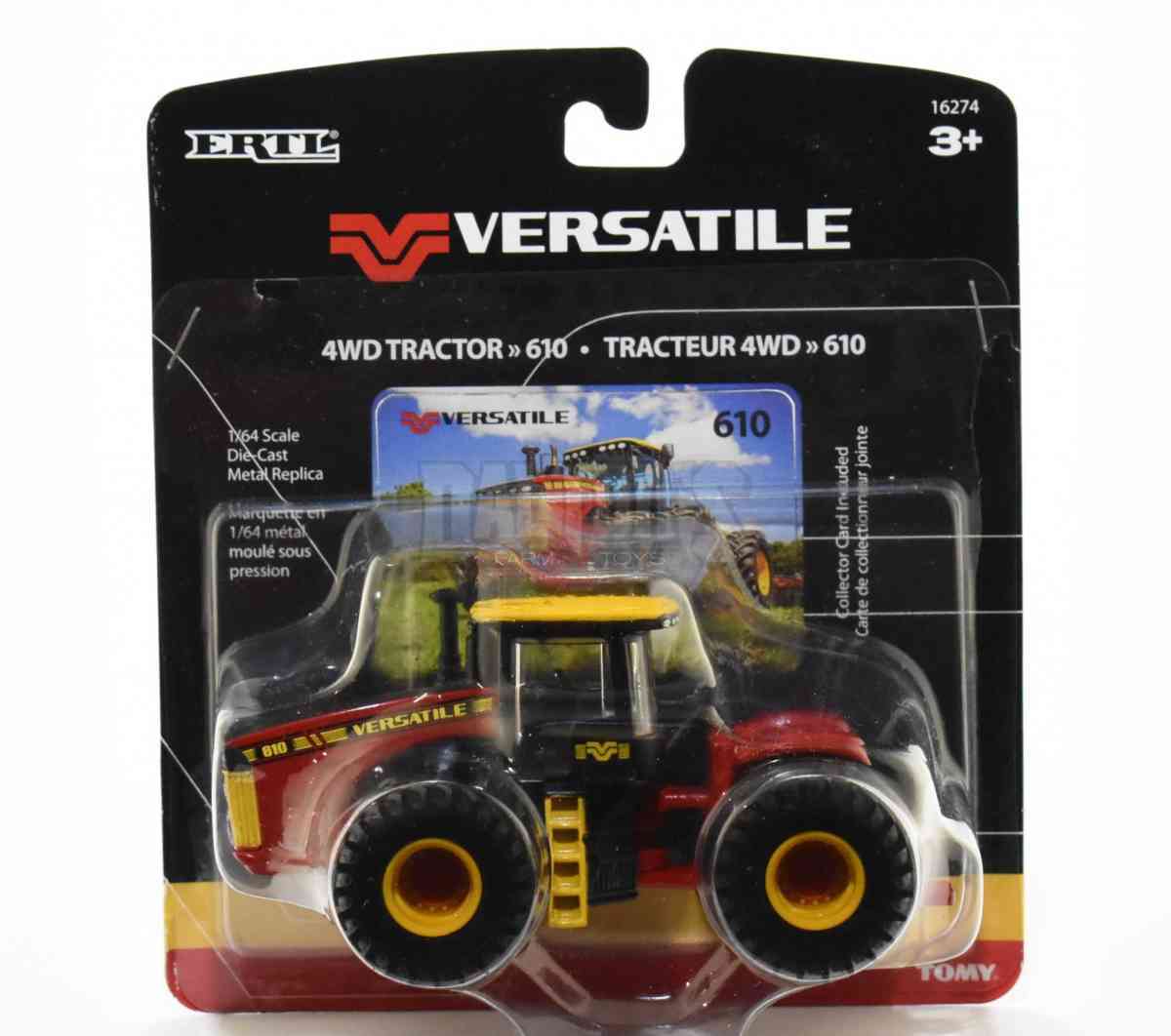 1/64 ERTL custom farm toy versatile tractor blackout ed 365 all around duals nh 