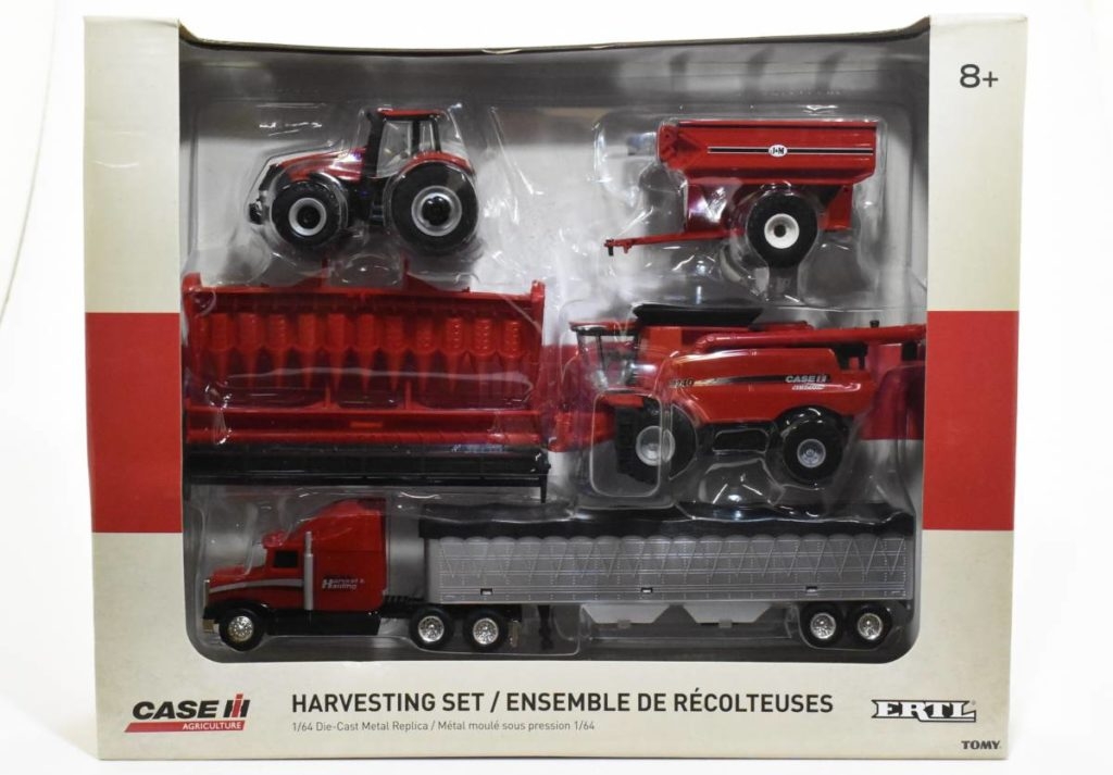 1/64 Case Ih Harvesting Set With 7240 Combine, 340 Tractor, Grain Cart