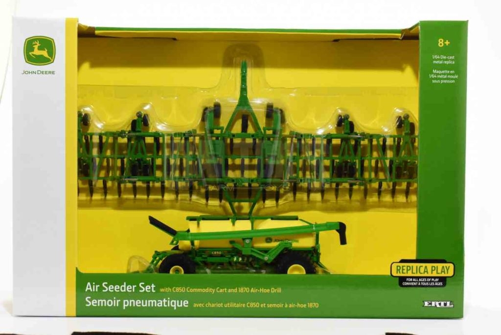 1/64 John Deere Air Drill Seeder Set With C850 Commodity Cart and 1870 ...