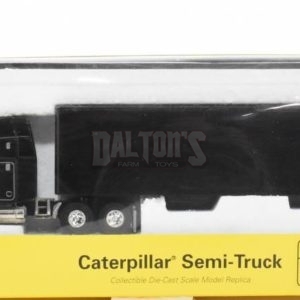 1/64 Caterpillar Black Peterbilt 379 Semi With Dry Van