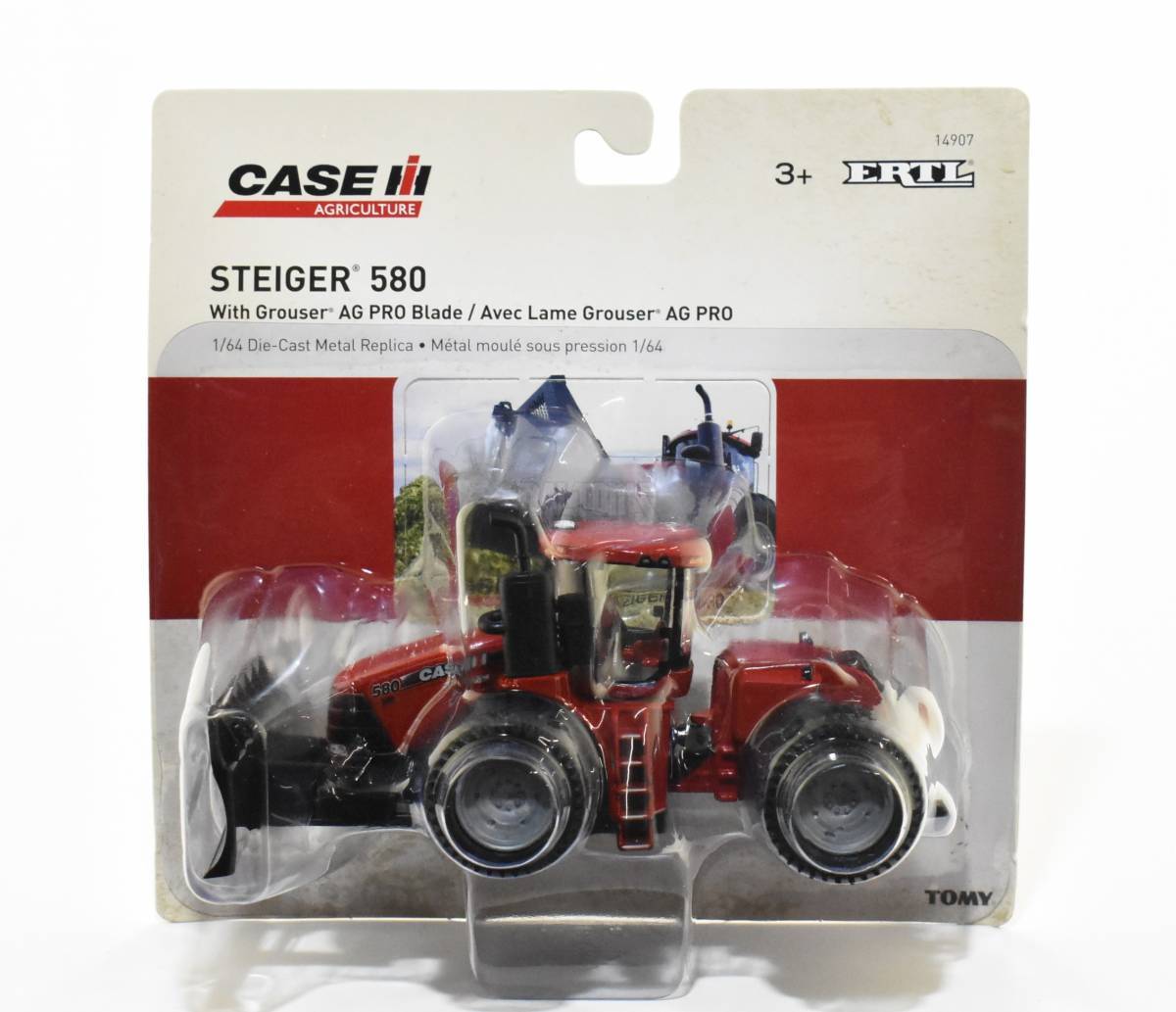 1/64 CASE/IH 580 HD Steiger 4WD Tractor with Front Blade on Duals 