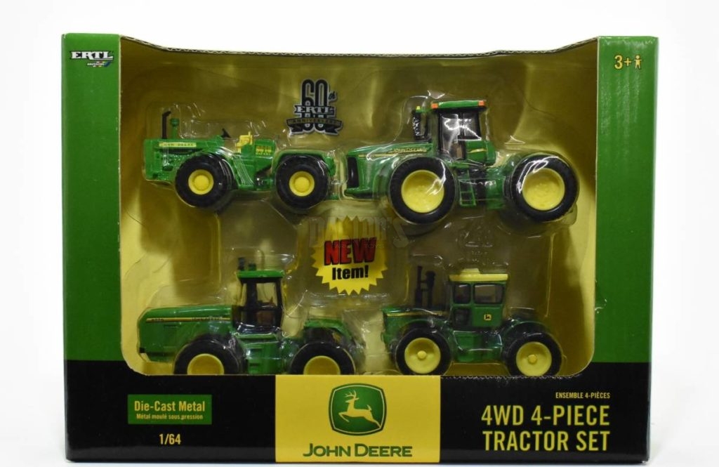 164 John Deere 4wd 4 Piece Tractor Set Includes 7520 8010 8770