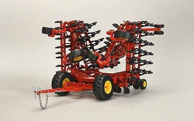 1/64 Bourgault 7950 air seeder with conveyor and saddle tank, and