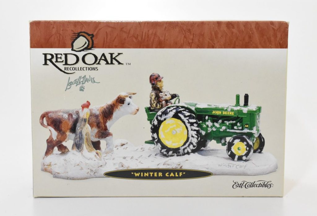 1/16 Red Oak Recollections Winter Calf W/ John Deere Model AR Tractor