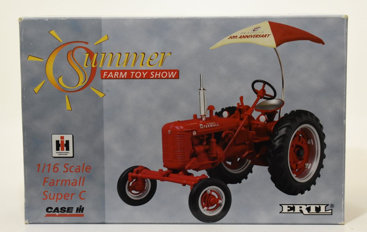1/16 Farmall Super C Tractor With Wide Front & Umbrella, Summer Toy Show
