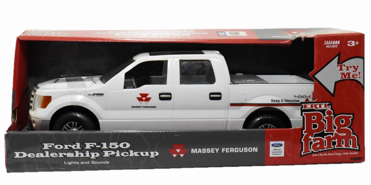 116 Big Farm Ford F 150 Massey Ferguson Dealership Pickup W Lights Sound