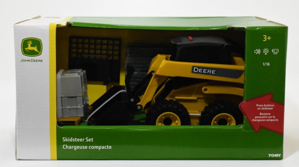 1/16 John Deere Skidsteer Loader Set With Bucket & Forks, Big Farm