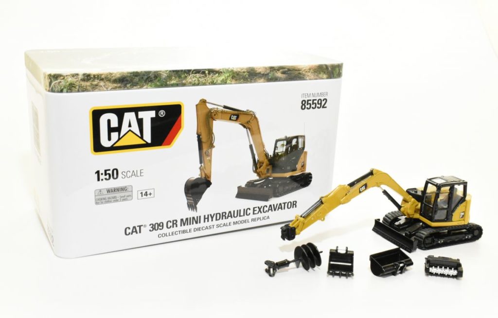 1/50 Cat 309 CR Mini Hydraulic Excavator With Attachments Daltons