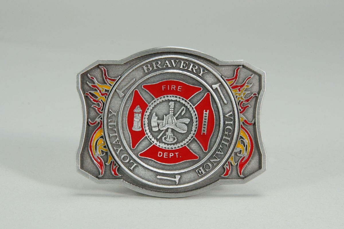 Fire Department Full Shield Belt Buckle Daltons Farm Toys