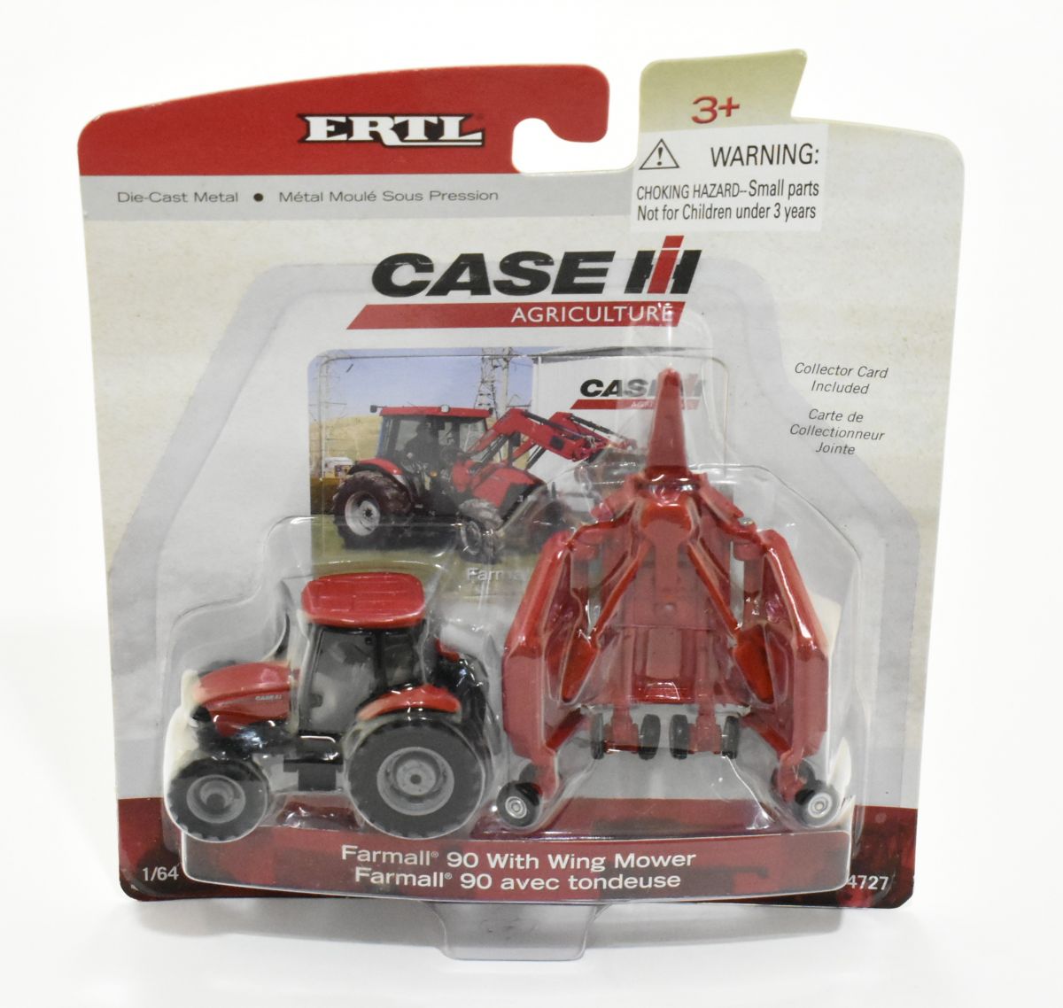 1/64 Case International Farmall 90 Tractor With Bush Hog Bat Wing Mower ...