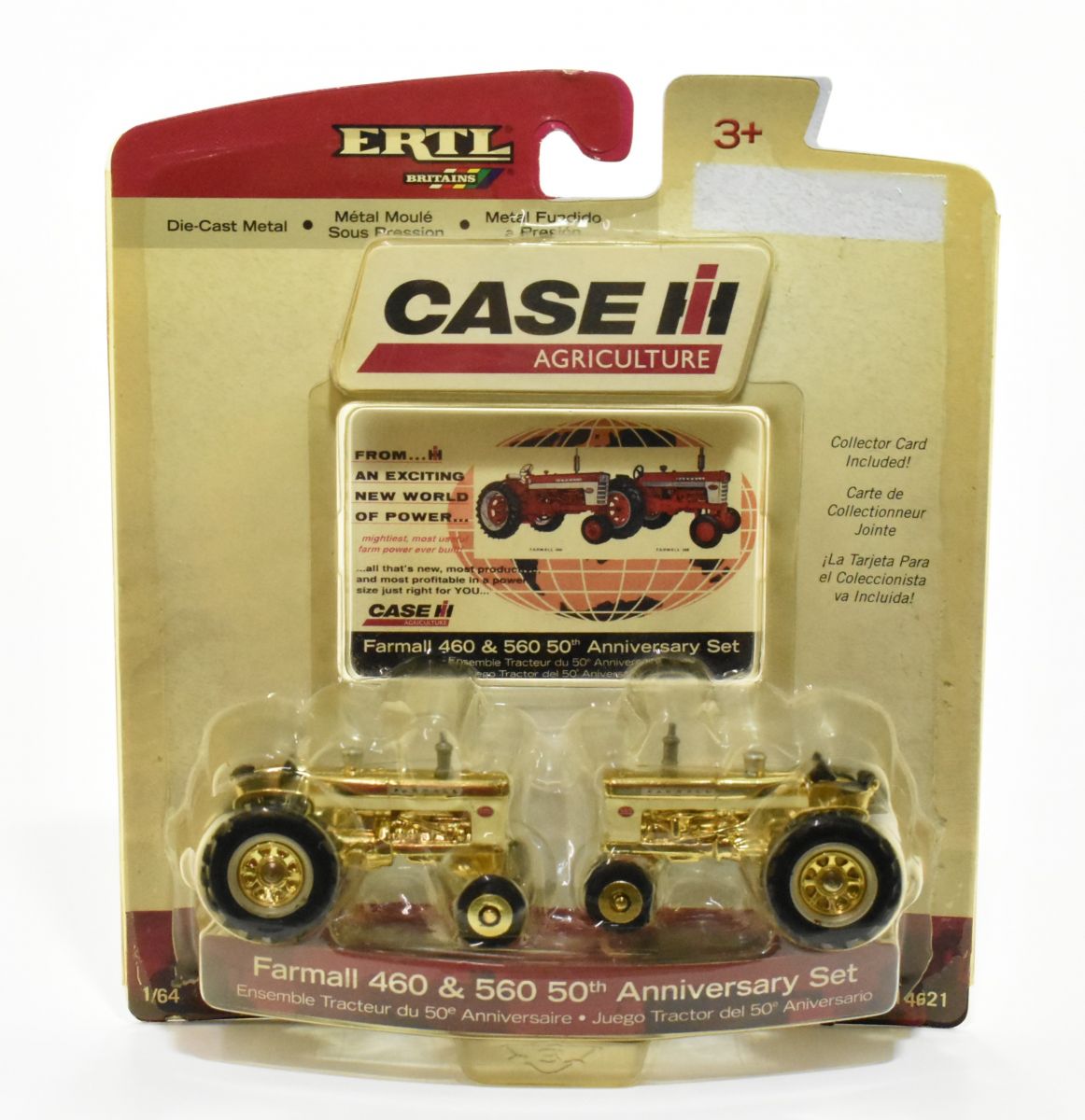 1/64 IH Farmall 460 560 Tractor, 50Th Anniversary Set, Gold Chaser, of  50