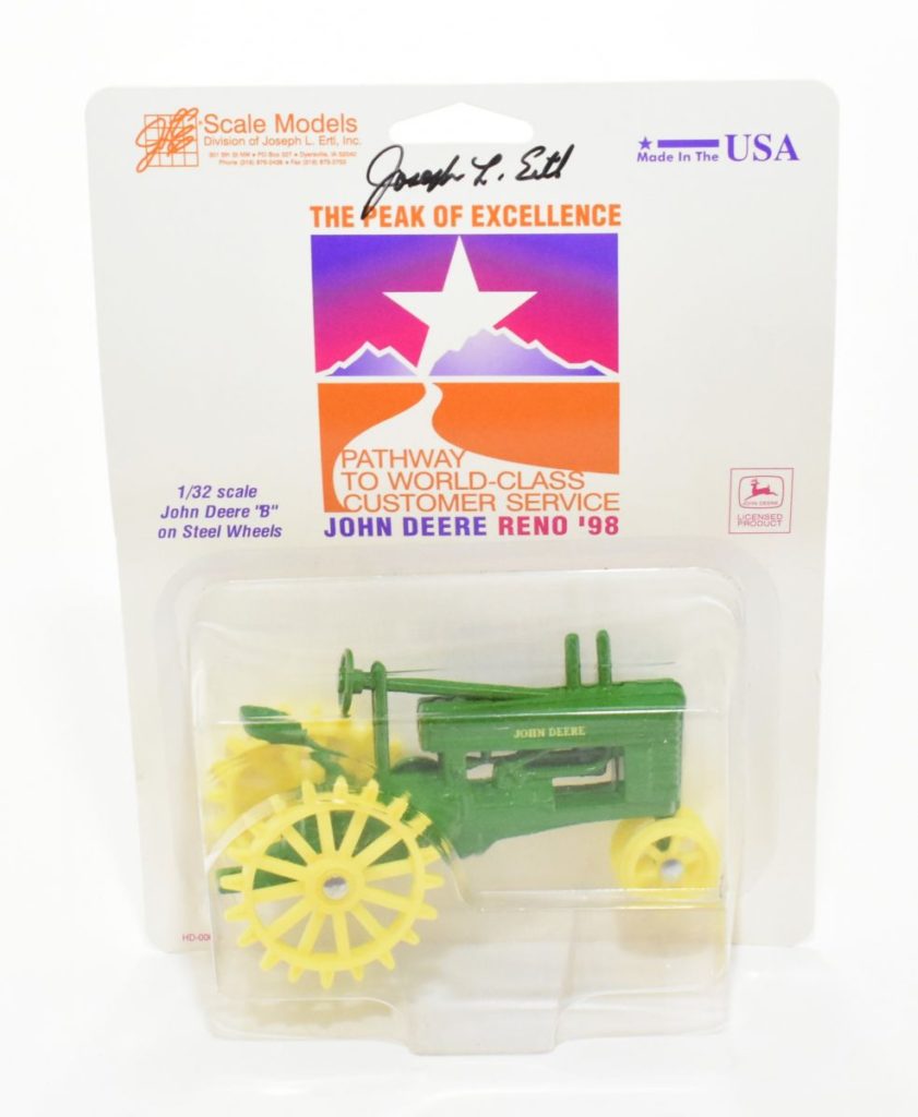 1/32 John Deere B Tractor On Steel Wheels, Reno 1998 - Daltons Farm Toys