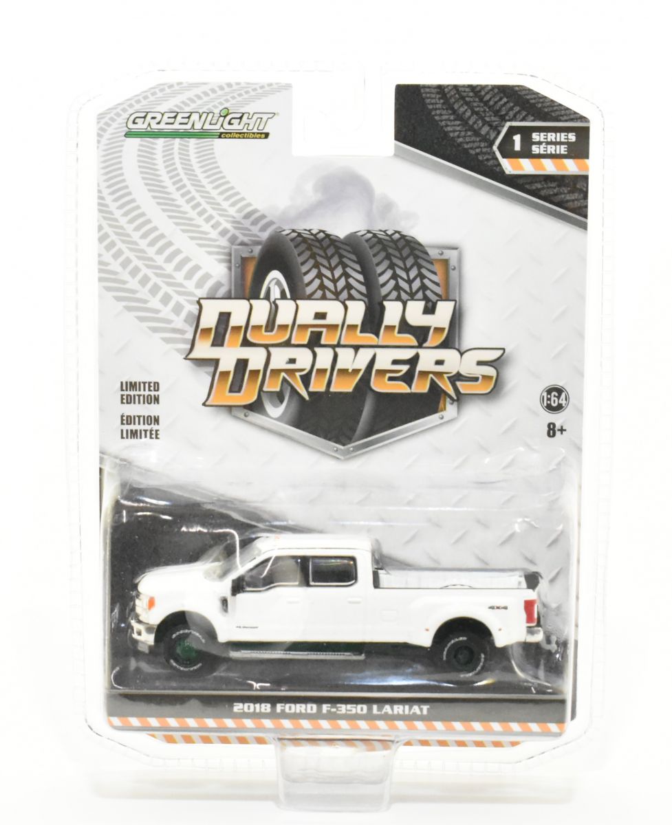 1/64 2018 Ford F-350 King Ranch Dually Pickup Truck White, Dually ...