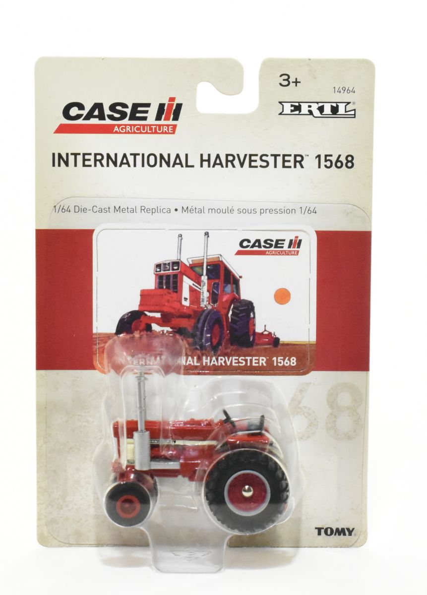 1/64 ERTL CASE IH INTERNATIONAL 1568 V8 W/ RED CAB & DUALS 