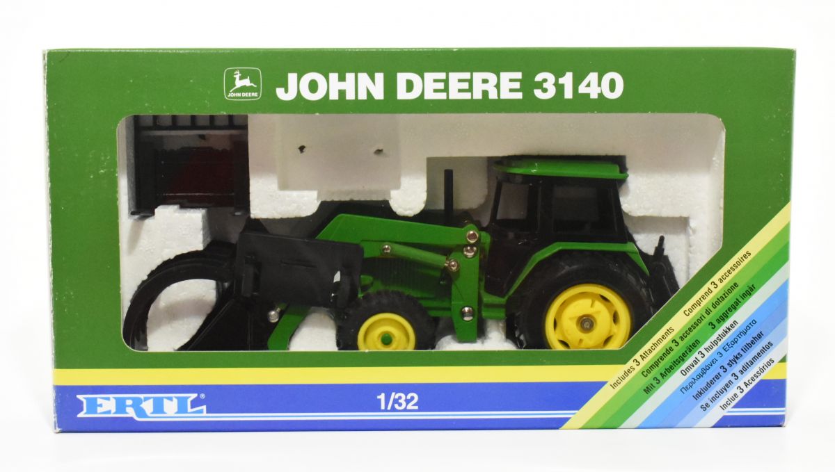 1/32 John Deere 3140 Tractor With & 3 Attachments - Daltons Farm