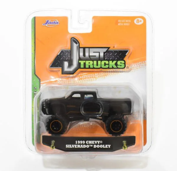 1/64 Just Trucks Black 1999 Chevy Silverado 4WD Dooley Pickup