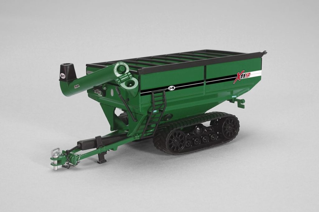 1/64 J&M X1112 Auger Wagon Grain Cart With Tracks, Green Daltons Farm