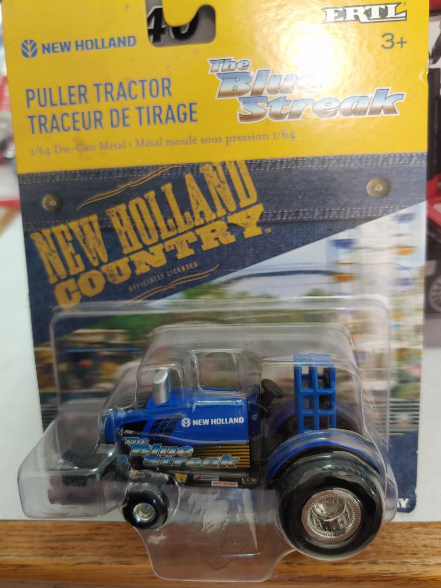 1/64 Scale ERTL Holland Puller Tractor The Blue Lightning for sale online 