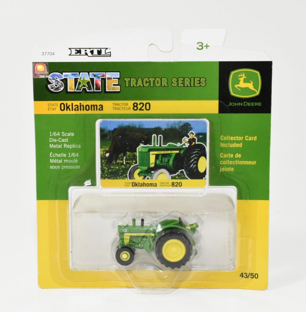 1/64 Oklahoma John Deere 820 State Tractor Series Edition Daltons