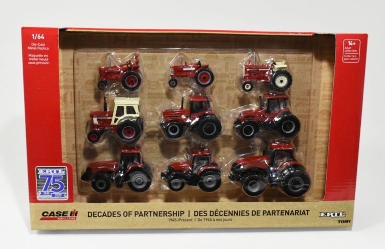 1/64 Case IH 9 Piece Decade Tractor Set, Includes M, 350, 1206, 66 ...