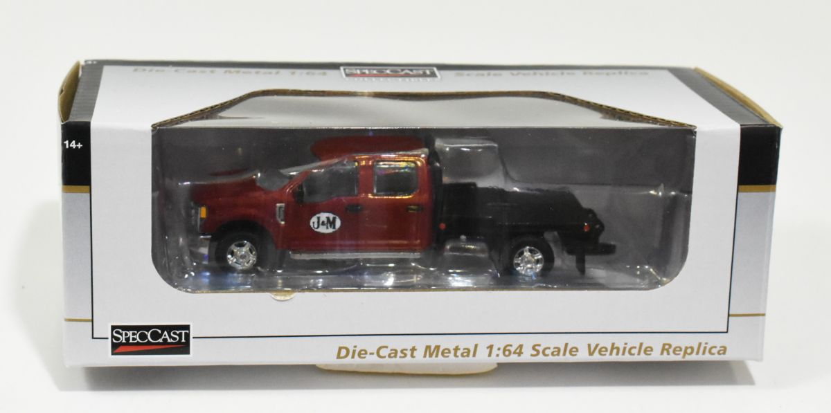 164 Jandm Red Ford F 250 Flatbed Pickup Daltons Farm Toys 5405