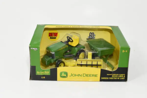 1/16 John Deere GX345 Lawn Tractor With Mower, Tiller And Cart