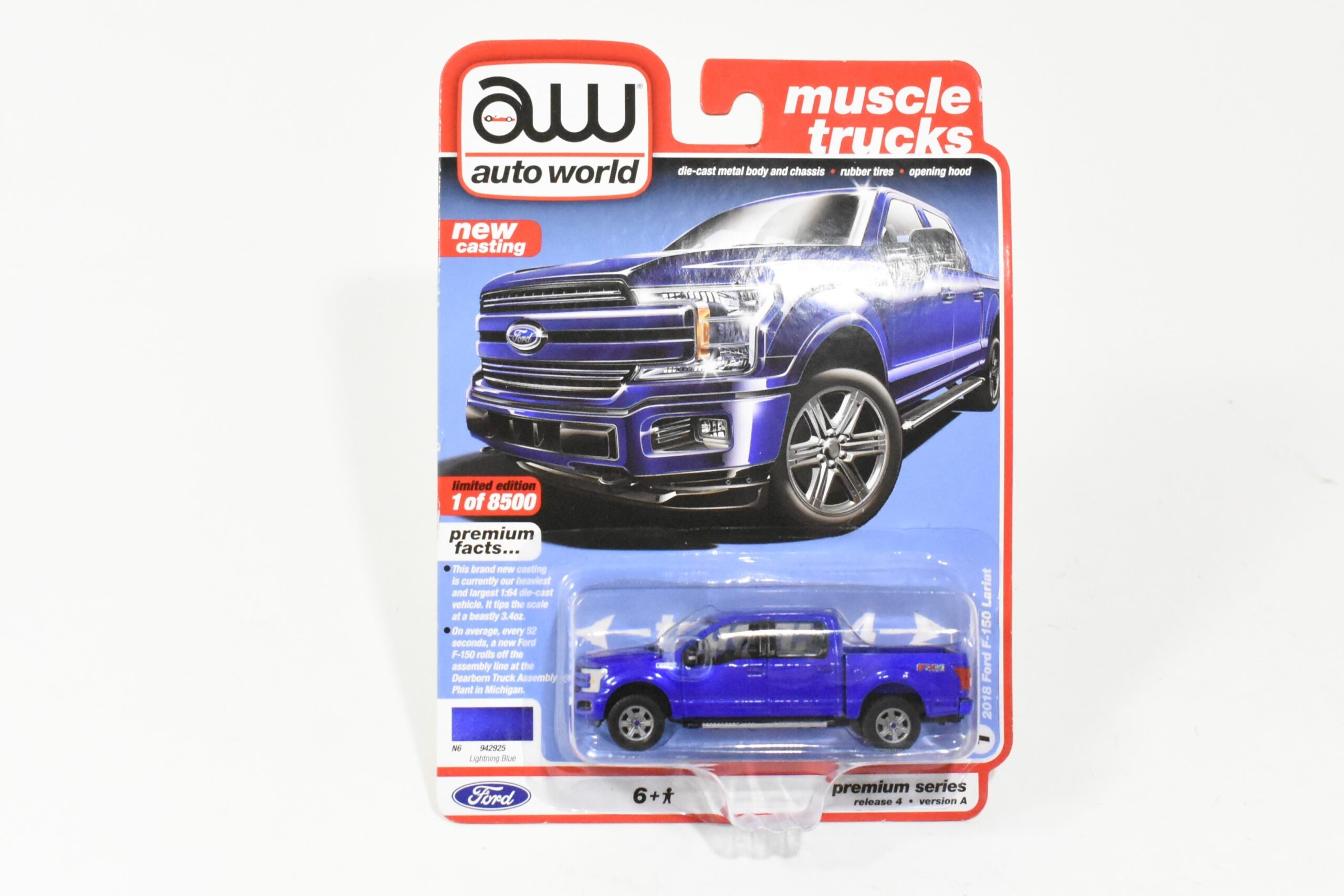 Auto World Muscle Trucks 2018 Ford F-150 Lariat Lightning Blue 1 of 8500 for sale online 