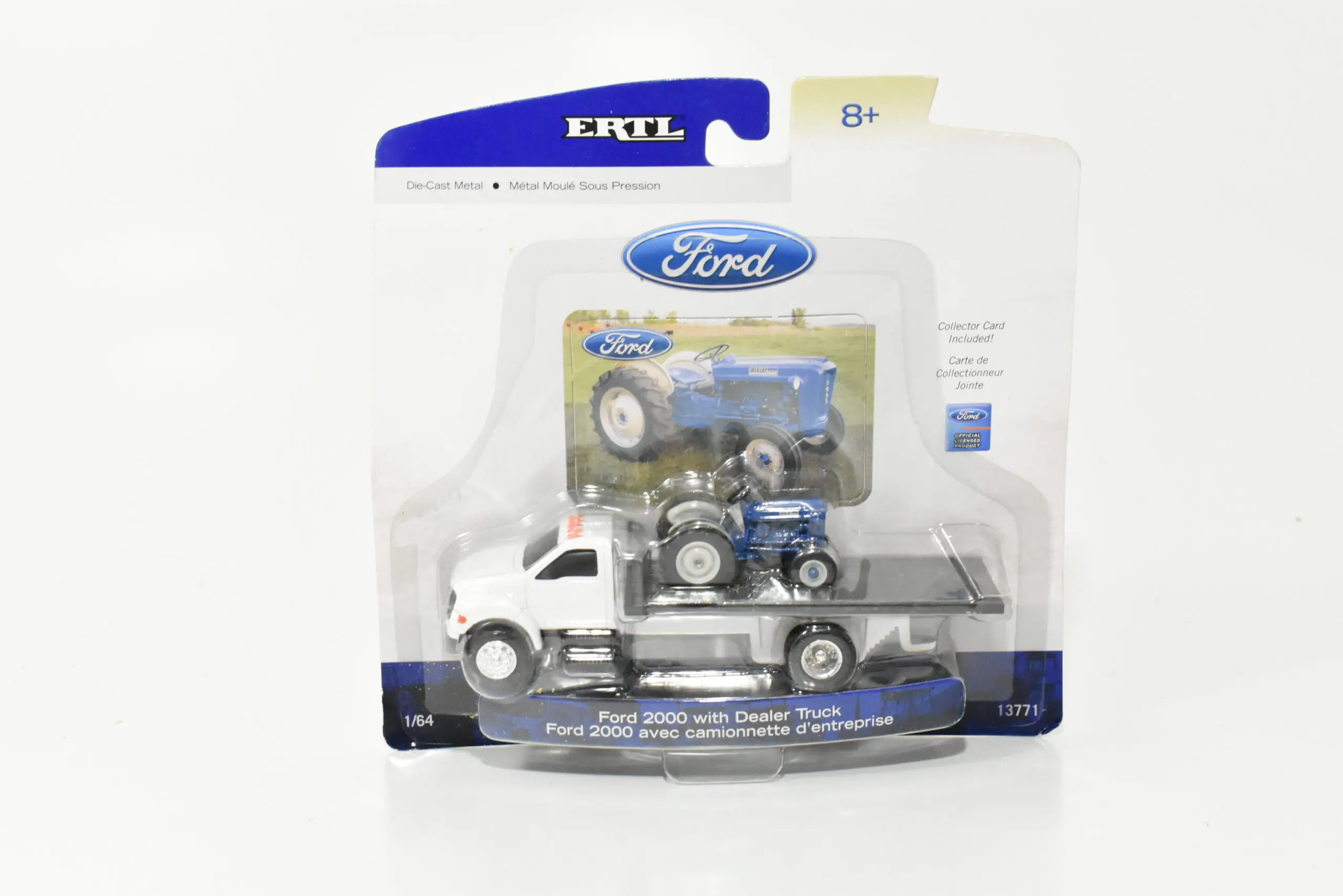 1/64 Ford 2000 Tractor With Dealer Flatbed Truck - Dalton's Farm Toys