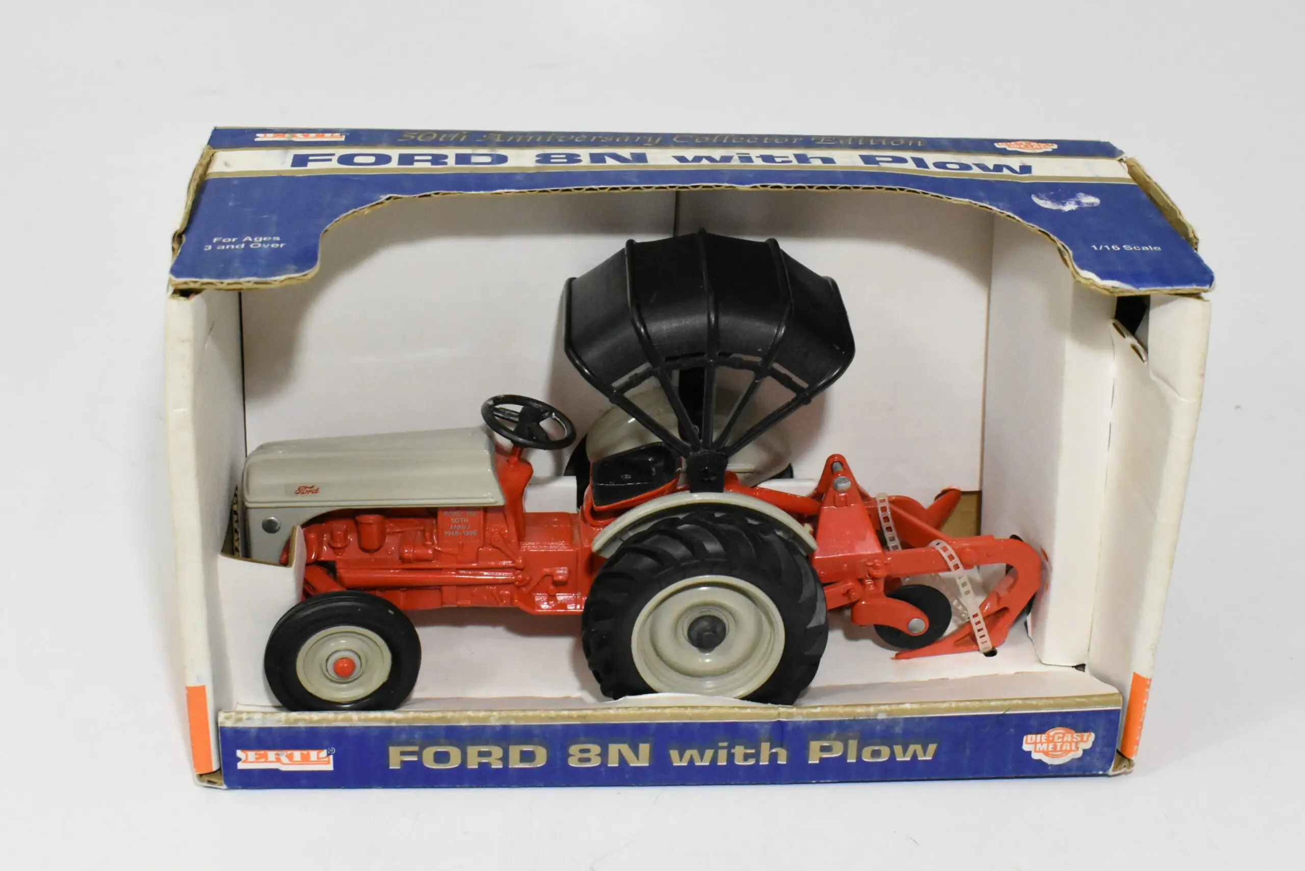 1 16 Ford 8n Tractor With Sunshade 2 Bottom Plow Daltons Farm Toys