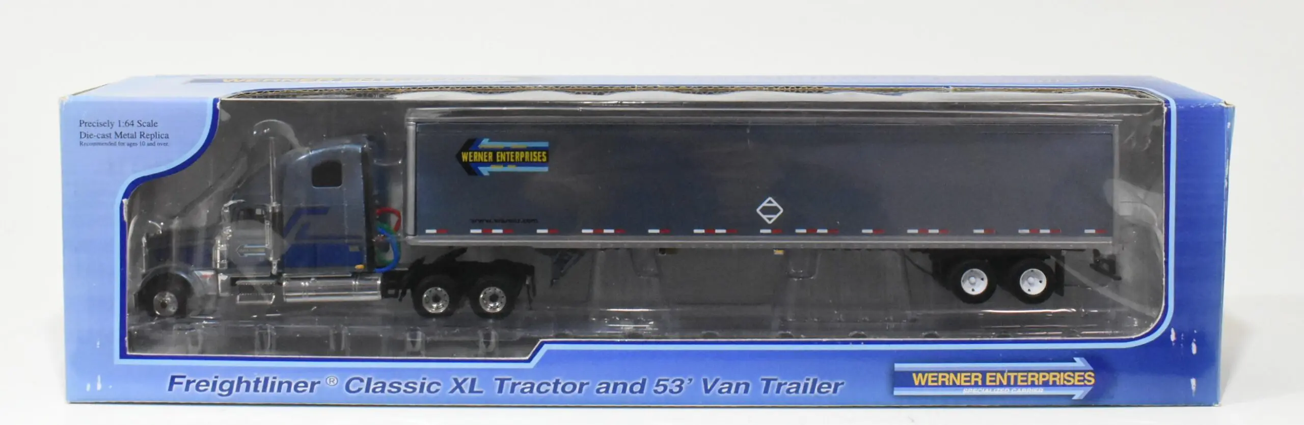 1/64 Freightliner Classic XL Tractor 53' Werner Enterprises Van Trailer