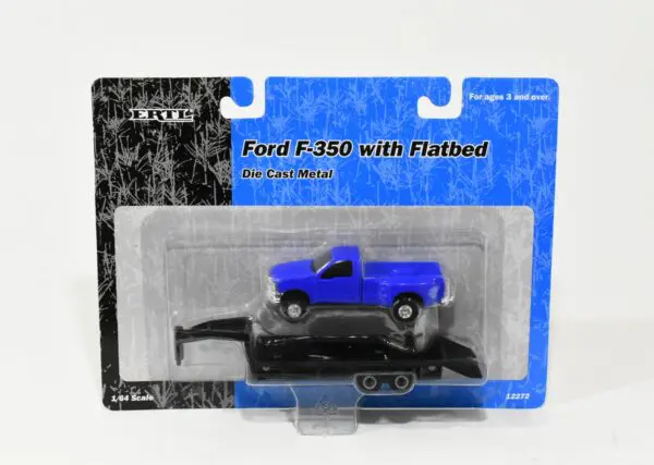 1/64 Ford F-350 Pickup With Flatbed Trailer - Dalton's Farm Toys