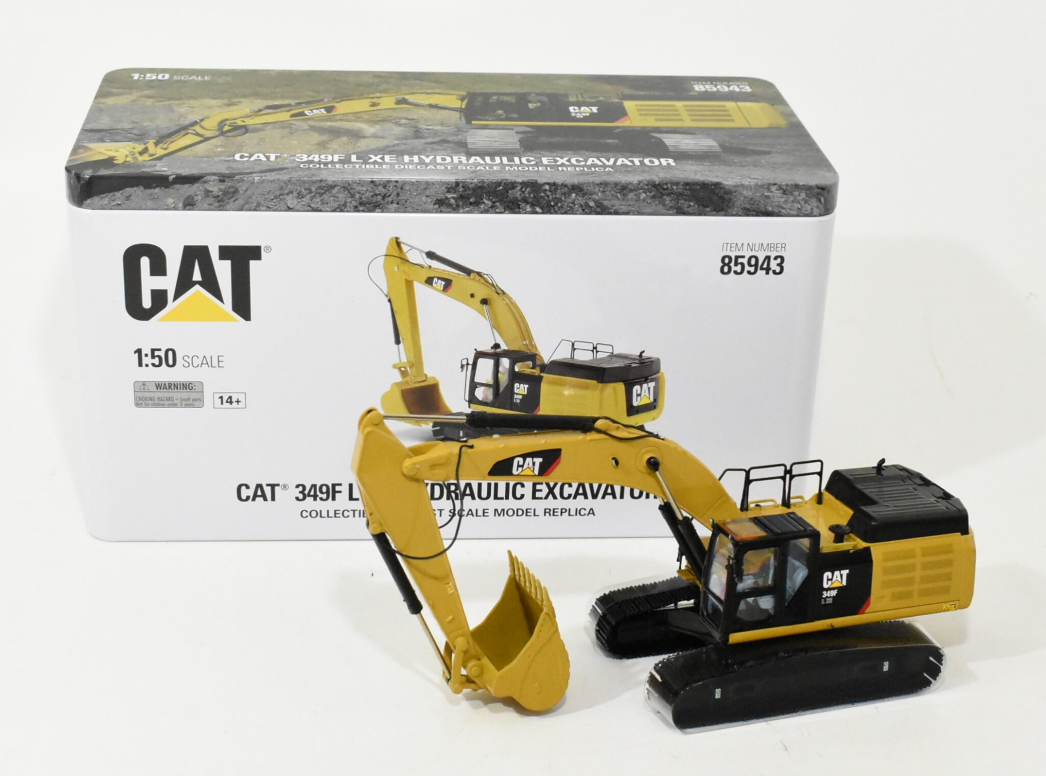 Excavadora Caterpillar 349F XE A Escala 1:50 De Diecast Masters - Serie High Line, Modelo Detallado 85943