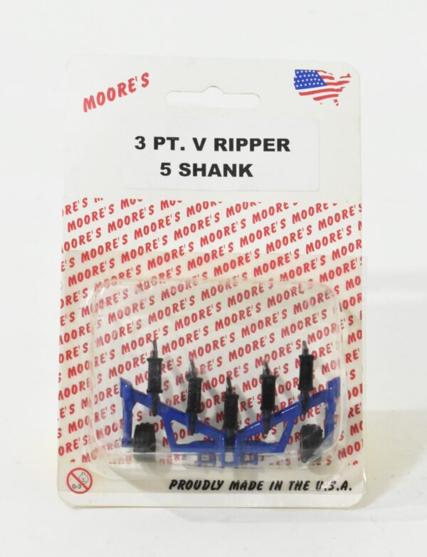 1/64 3 Point 5 Shank V Ripper, Blue - Dalton's Farm Toys