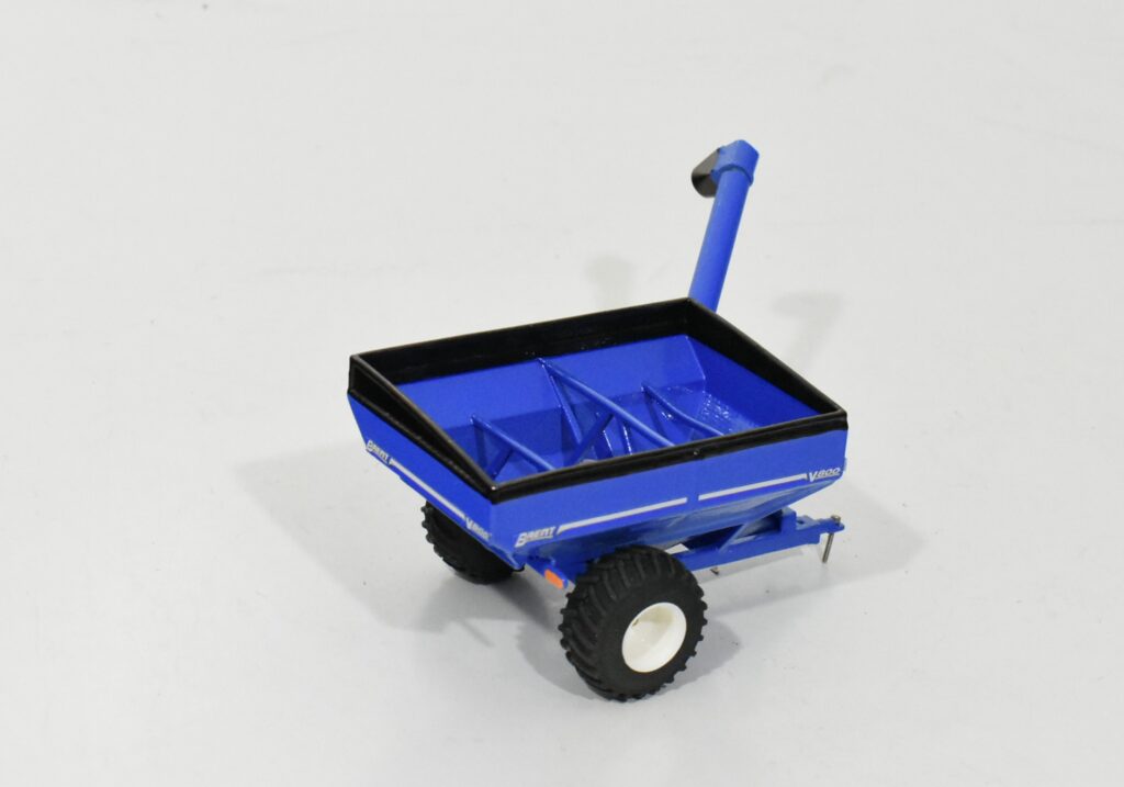 1/64 Scratch Built Brent V800 Corner Grain Cart Auger Wagon, Blue With