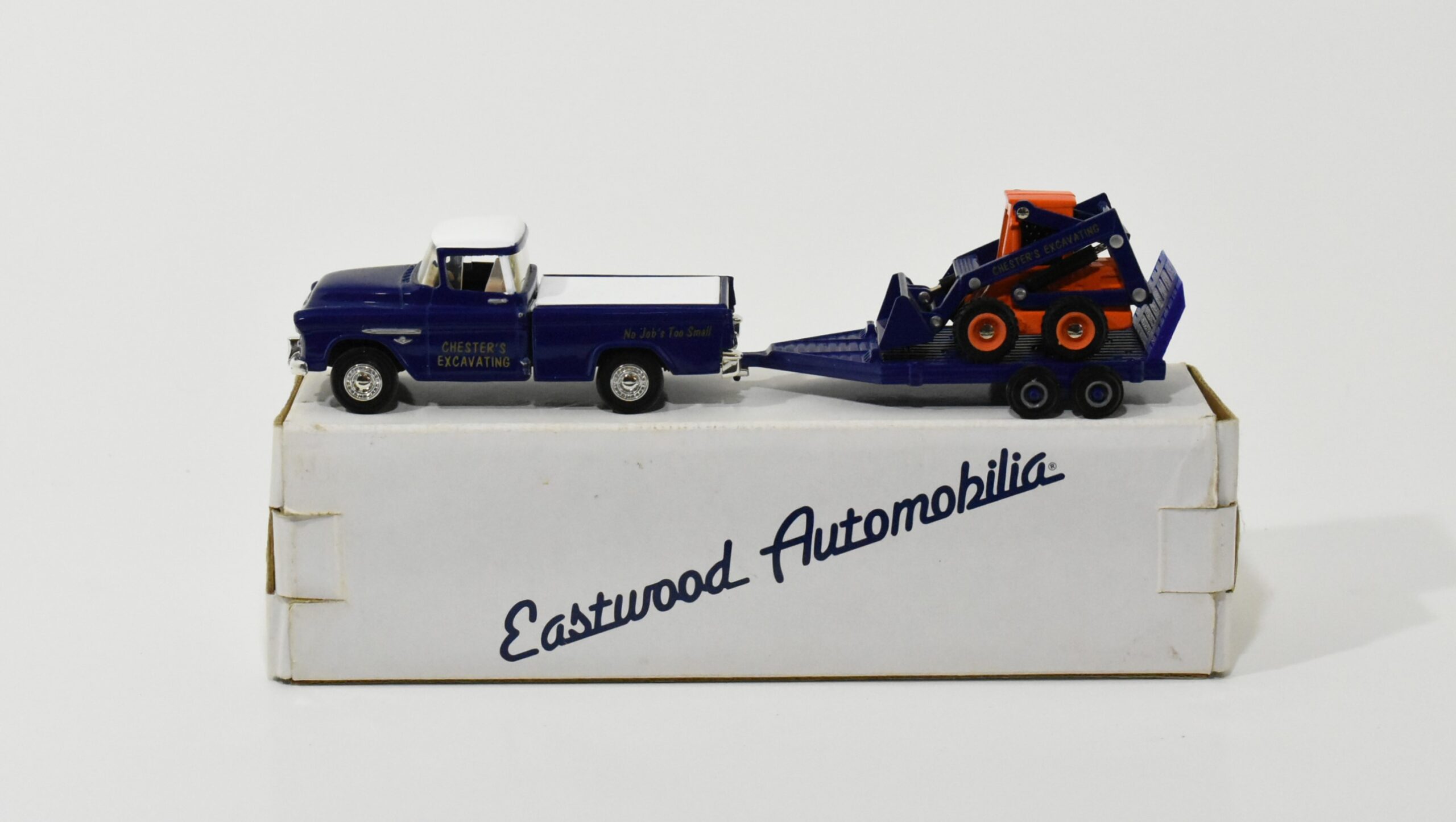 1/64 Chester's Excavating Pickup & Skid Loader With Trailer