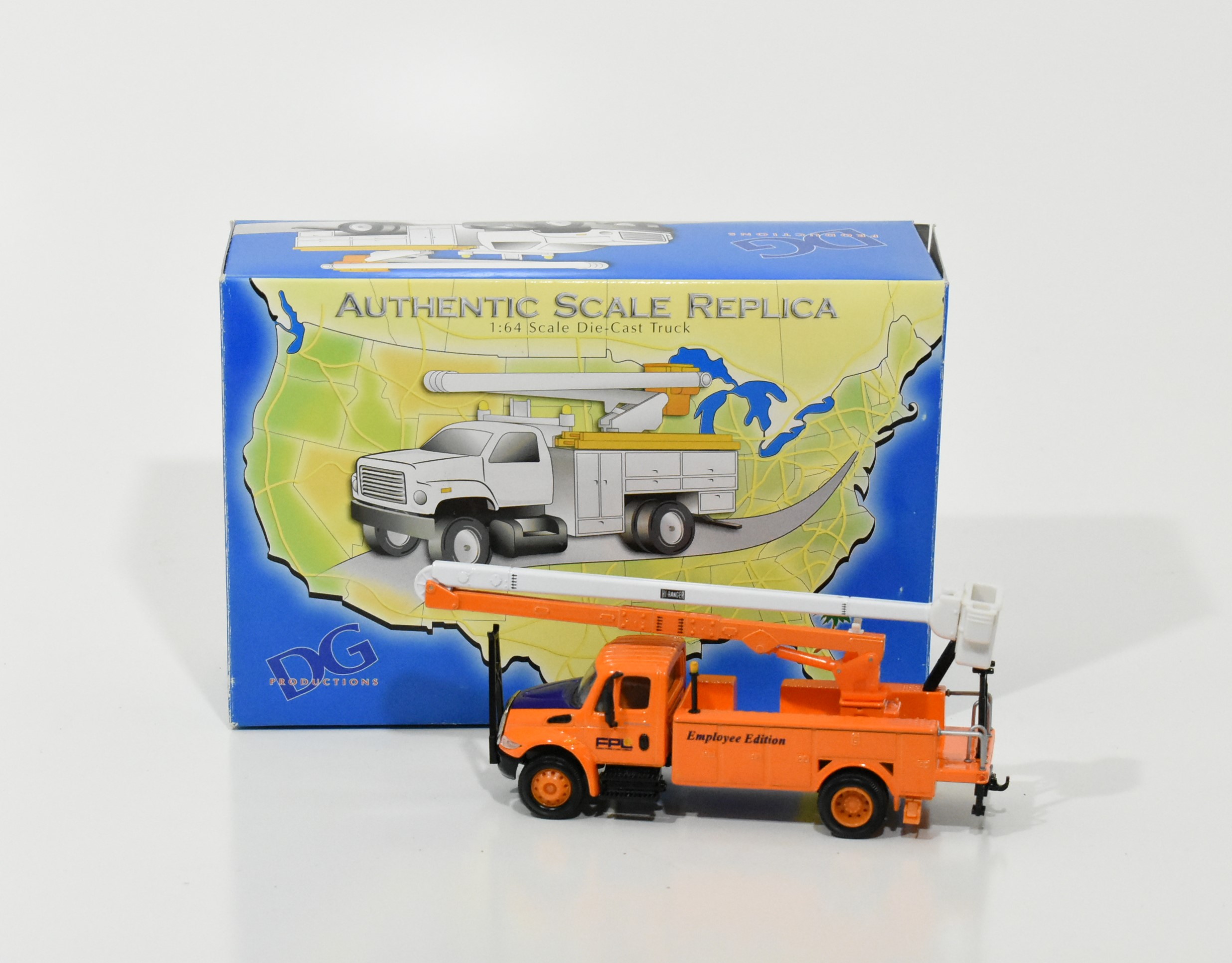 1 64 International Orange Bucket Truck Florida Power Light Company Employee Edition