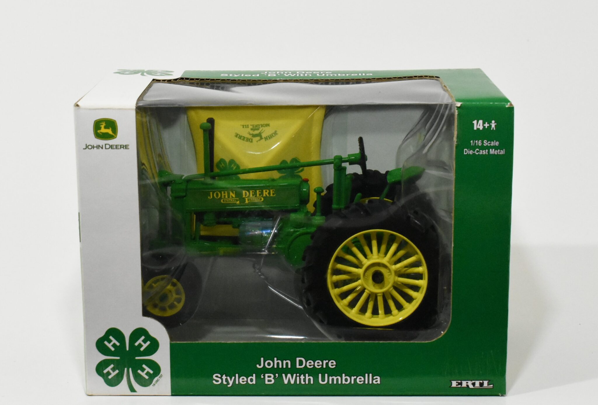 116 John Deere Styled B Tractor With Umbrella 4h Edition Daltons Farm Toys 2037