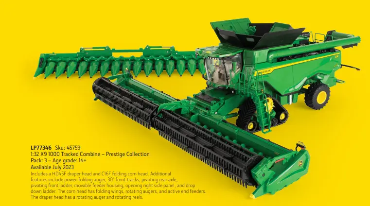 ジョンディア　1/32 X9 1100 1/32 John Deere X9 1100 75th Anniv. Tracked Combine w/ Both