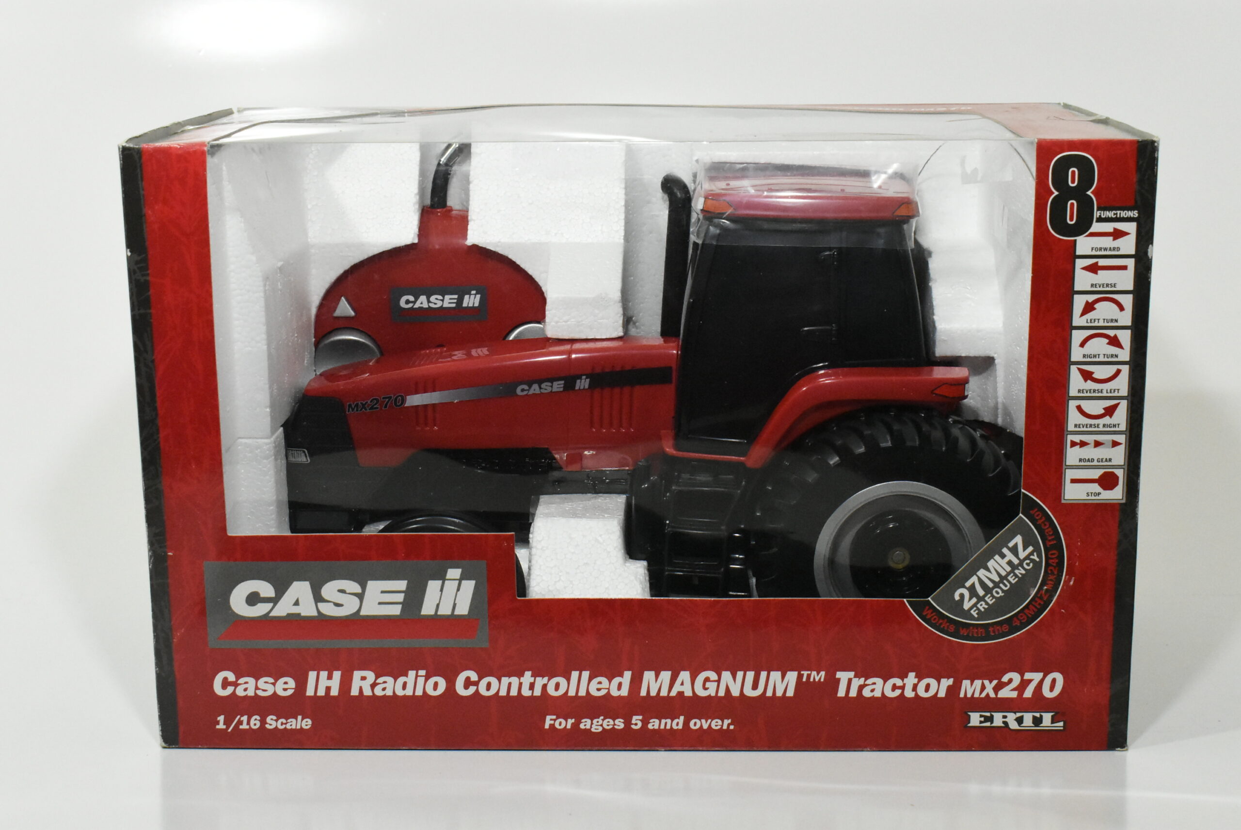 thumbnail image 2 of ERTL 1/16 Big Farm Case IH Maxxum Radio Control Tractor - Red Plastic Toy RC Vehicle For Kids 3+ (Model 47392) 2 of 4