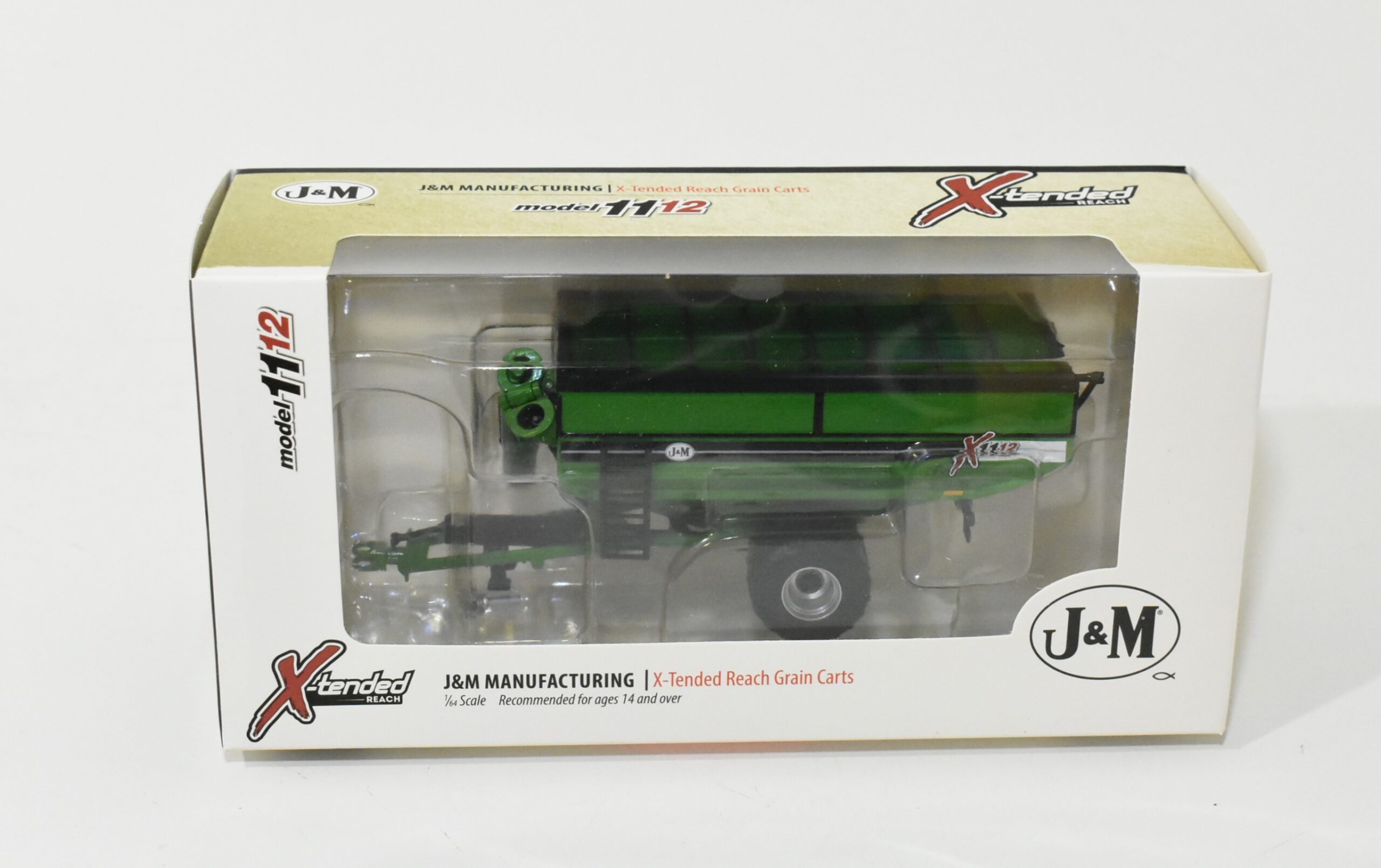 1/64 J&M X1112 Auger Wagon Grain Cart With Flotation Tires, Green With ...