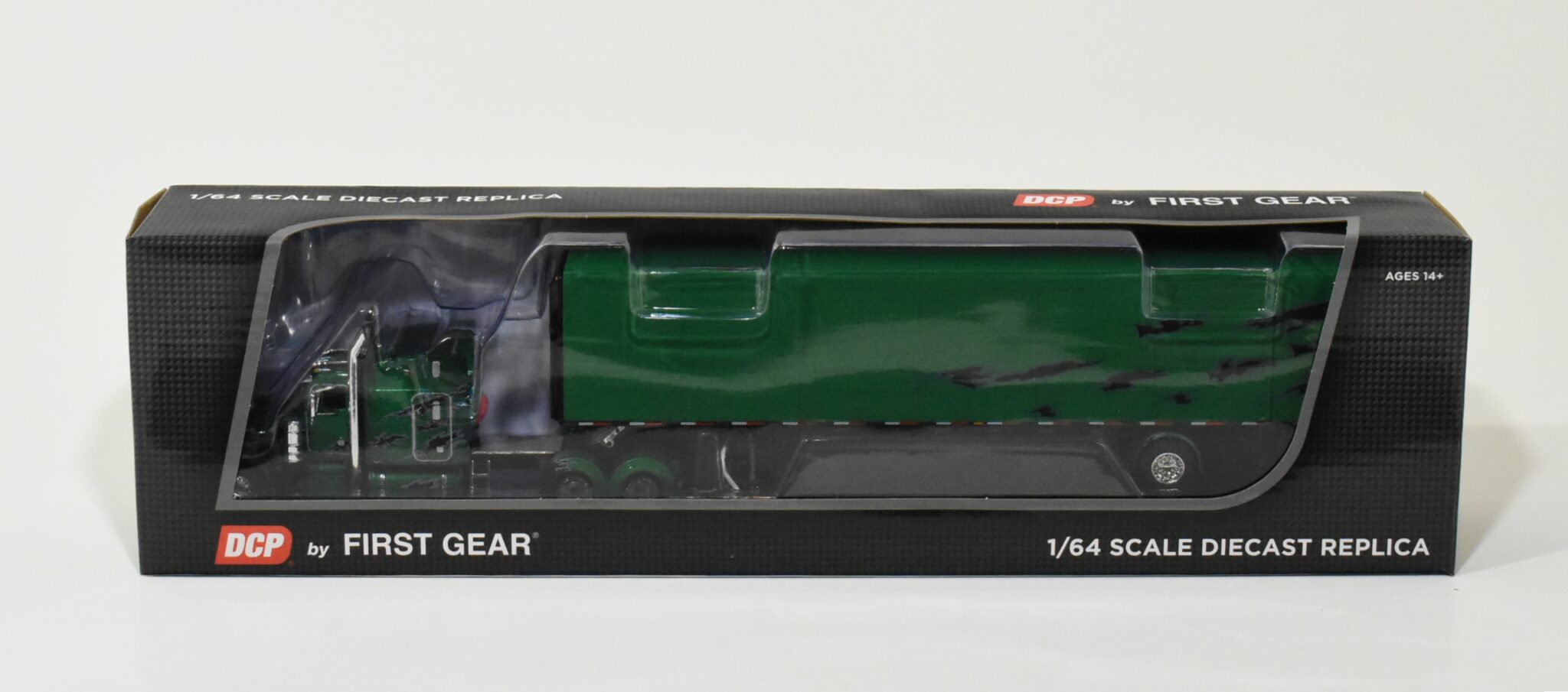 Diecast Peterbilt 359 1:64 DCP – Cabina Con Visiera Griglia Verde Acqua E Bianco – Modellino Usato - Foto 4
