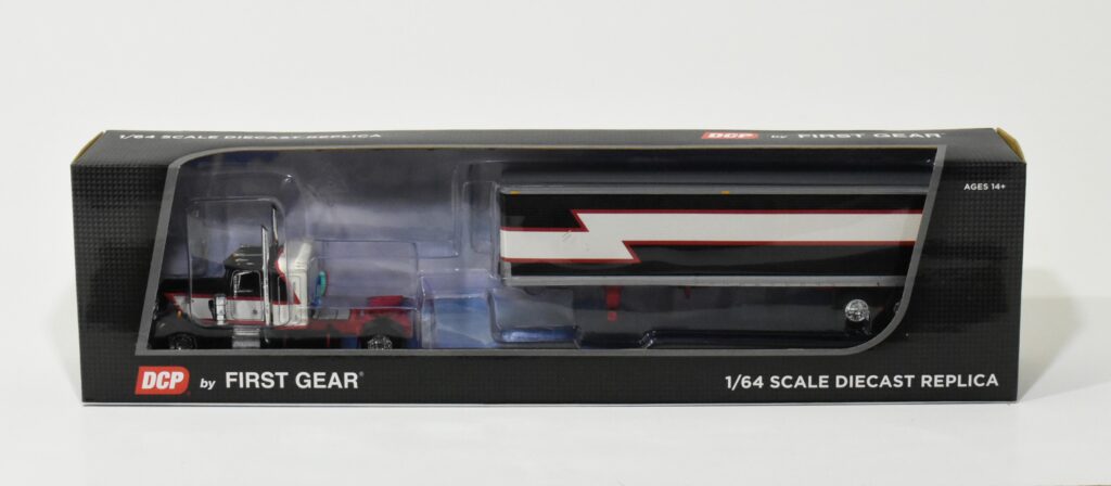 1/64 Bianco Peterbilt 389 Con Rimorchio A Tre Assi Landoll 440B-50CA - Foto 2