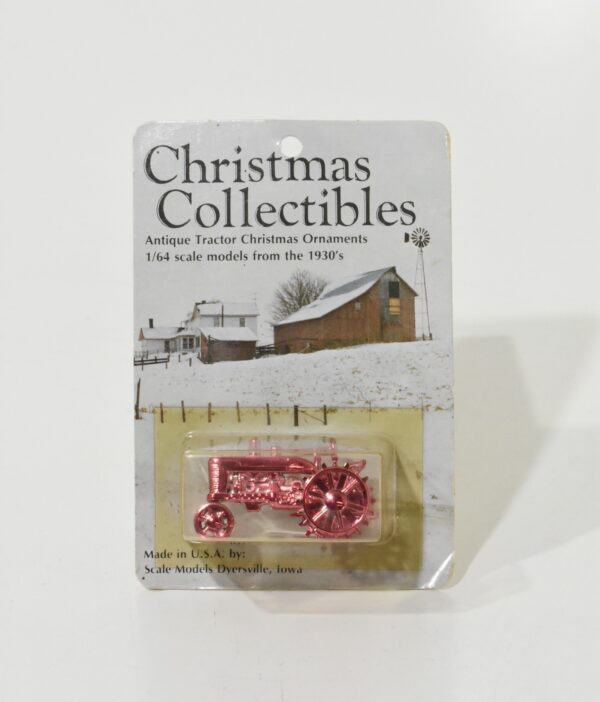 1/64 Farmall M Tractor With Steel Wheels, Red Chrome Christmas