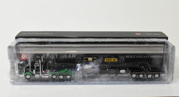 1/64 Black/Green Peterbilt 389 With ERMC Hydra-Steer Trailer & Beam Load, DCP