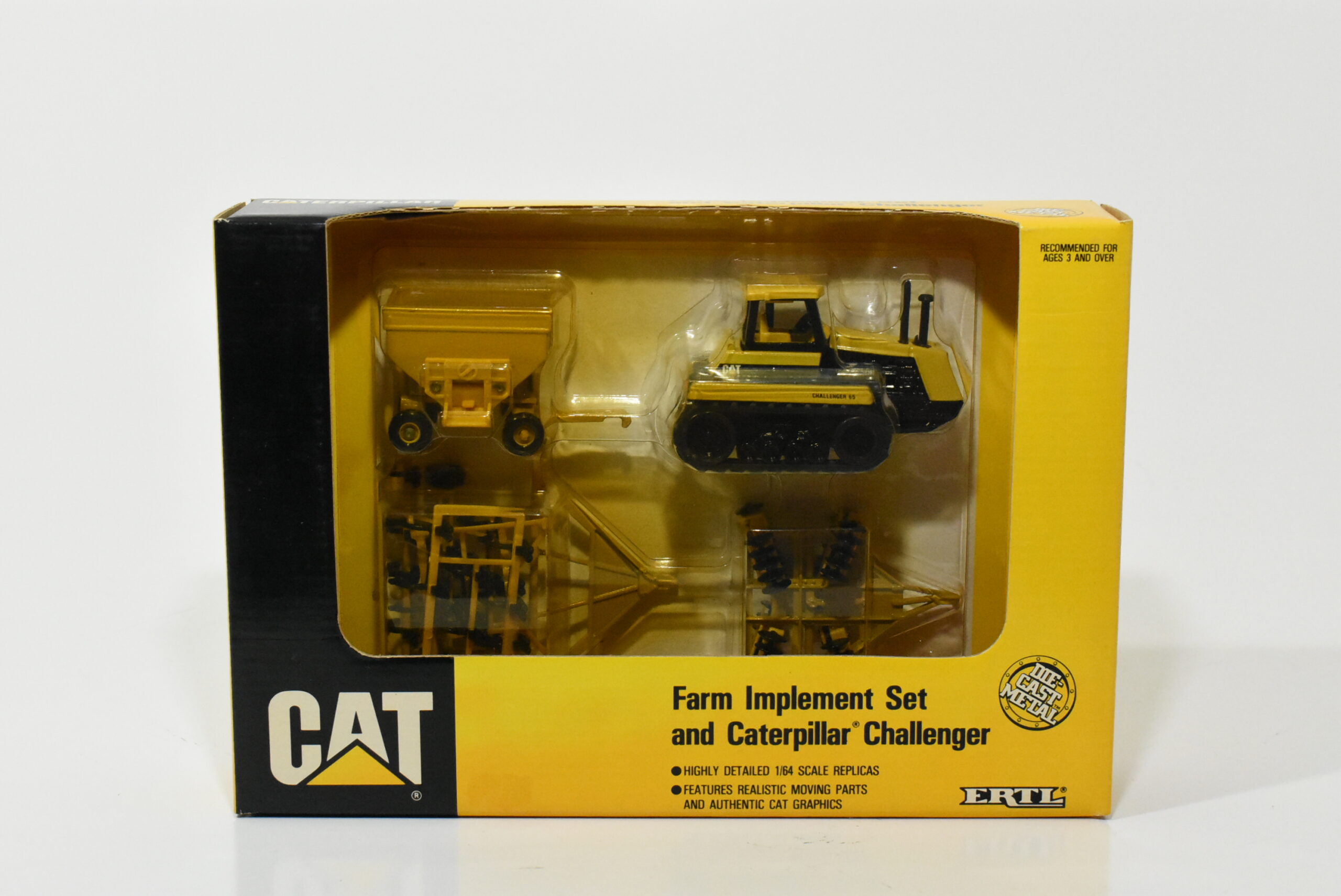 1/64 Cat Challenger 65 Tractor With Disk, Chisel Plow & Gravity Wagon ...