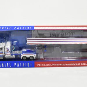 1/64 Peterbilt 359 Semi With 48' utility Flatbed Trailer Bicentennial Patriot, DCP